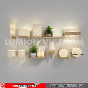 230722. Wall light Sketchup 3D Models