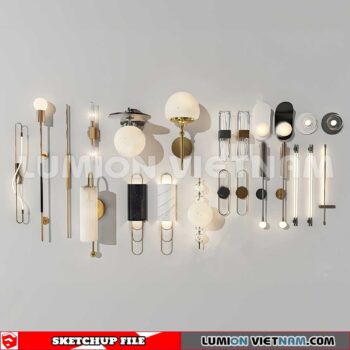 230722. Wall light Sketchup 3D Models