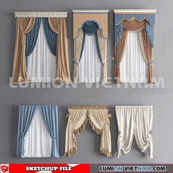 230729. Curtains Sketchup 3D Models