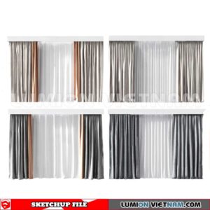230729. Curtains Sketchup 3D Models