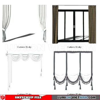 230729. Curtains Sketchup 3D Models