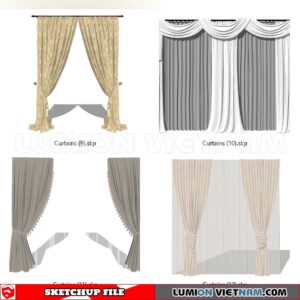 230729. Curtains Sketchup 3D Models
