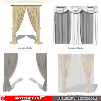 230729. Curtains Sketchup 3D Models