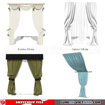 230729. Curtains Sketchup 3D Models