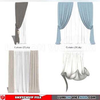230729. Curtains Sketchup 3D Models
