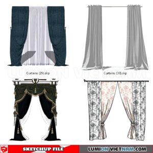 230729. Curtains Sketchup 3D Models