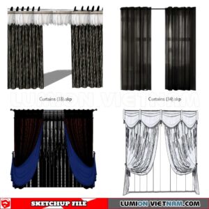 230729. Curtains Sketchup 3D Models