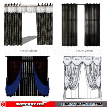 230729. Curtains Sketchup 3D Models