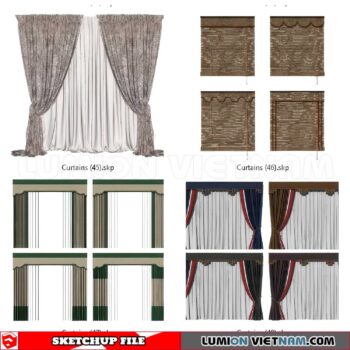 230729. Curtains Sketchup 3D Models