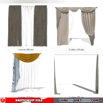230729. Curtains Sketchup 3D Models