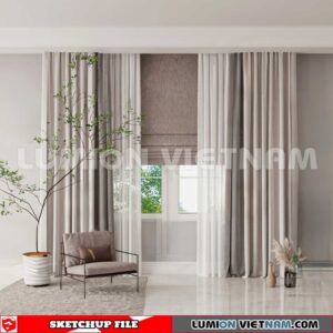 230729. Curtains Sketchup 3D Models