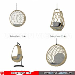 230806. Swing Chairs Sketchup 3D Models