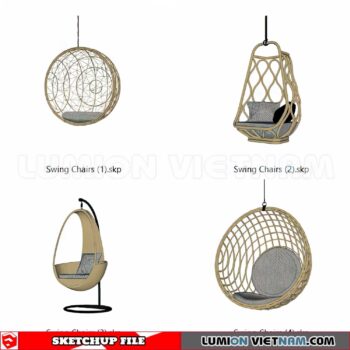 230806. Swing Chairs Sketchup 3D Models