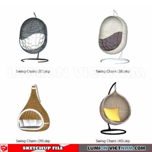 230806. Swing Chairs Sketchup 3D Models