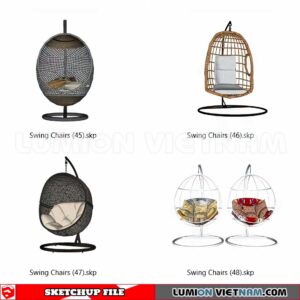230806. Swing Chairs Sketchup 3D Models