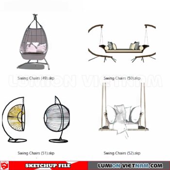 230806. Swing Chairs Sketchup 3D Models