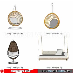 230806. Swing Chairs Sketchup 3D Models
