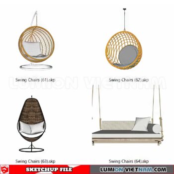230806. Swing Chairs Sketchup 3D Models