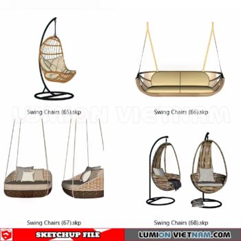 230806. Swing Chairs Sketchup 3D Models