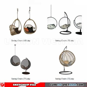 230806. Swing Chairs Sketchup 3D Models