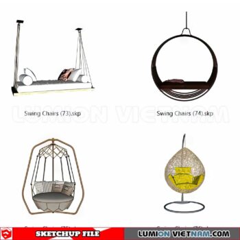 230806. Swing Chairs Sketchup 3D Models