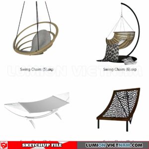 230806. Swing Chairs Sketchup 3D Models