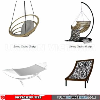 230806. Swing Chairs Sketchup 3D Models