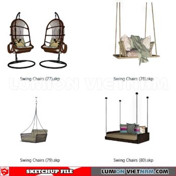 230806. Swing Chairs Sketchup 3D Models