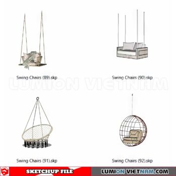 230806. Swing Chairs Sketchup 3D Models