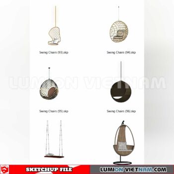 230806. Swing Chairs Sketchup 3D Models