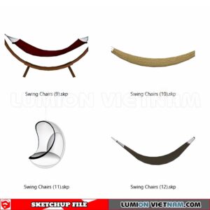 230806. Swing Chairs Sketchup 3D Models