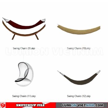 230806. Swing Chairs Sketchup 3D Models