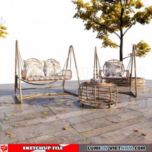 230806. Swing Chairs Sketchup 3D Models