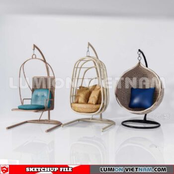 230806. Swing Chairs Sketchup 3D Models