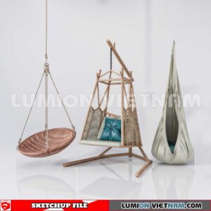 230806. Swing Chairs Sketchup 3D Models