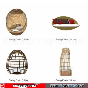 230806. Swing Chairs Sketchup 3D Models