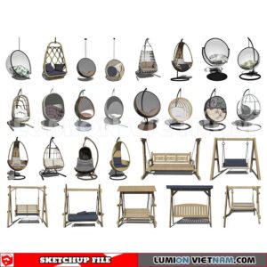 230806. Swing Chairs Sketchup 3D Models