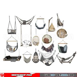230806. Swing Chairs Sketchup 3D Models