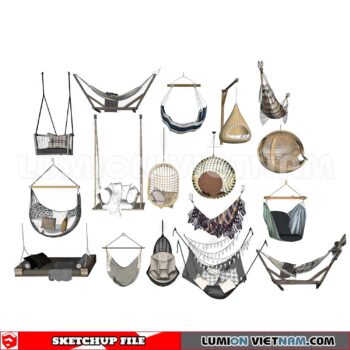 230806. Swing Chairs Sketchup 3D Models