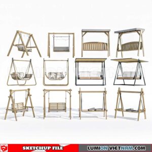 230806. Swing Chairs Sketchup 3D Models