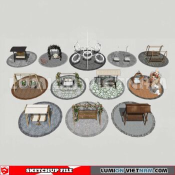 230806. Swing Chairs Sketchup 3D Models
