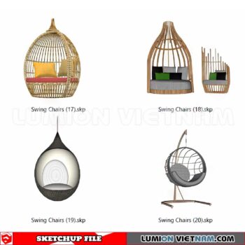 230806. Swing Chairs Sketchup 3D Models