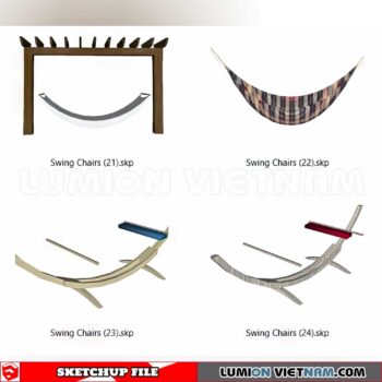 230806. Swing Chairs Sketchup 3D Models
