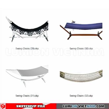 230806. Swing Chairs Sketchup 3D Models