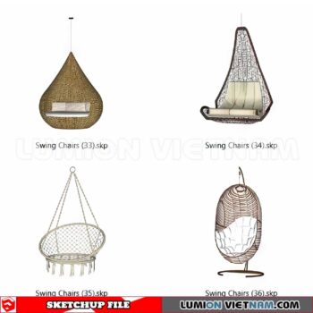 230806. Swing Chairs Sketchup 3D Models