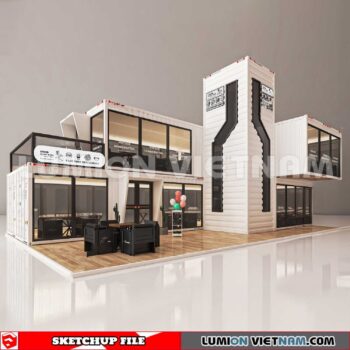 230814. Cofee Cotaner Shop Sketchup 3D Models