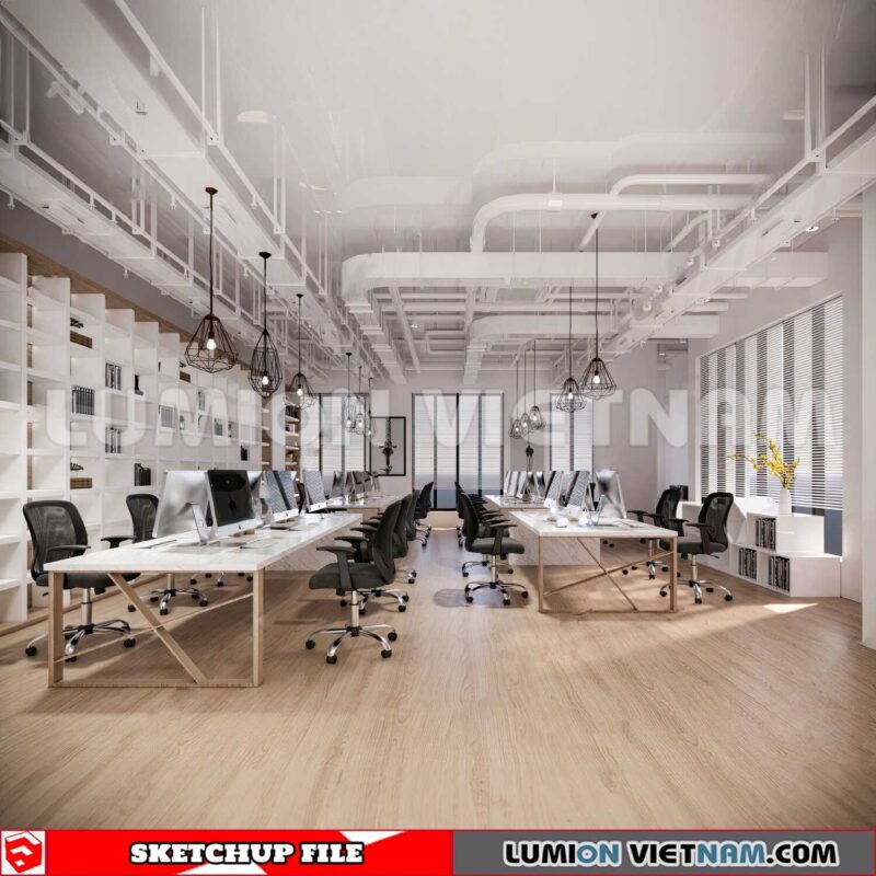 230819 Office Room Sketchup 3D Interior Models
