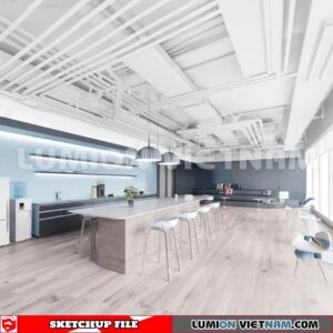230819 Office Room Sketchup 3D Interior Models