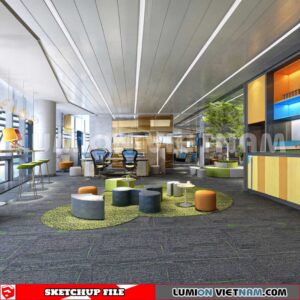 230819 Office Room Sketchup 3D Interior Models