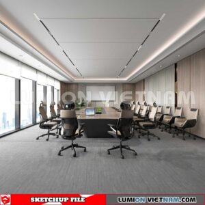 230819 Office Room Sketchup 3D Interior Models